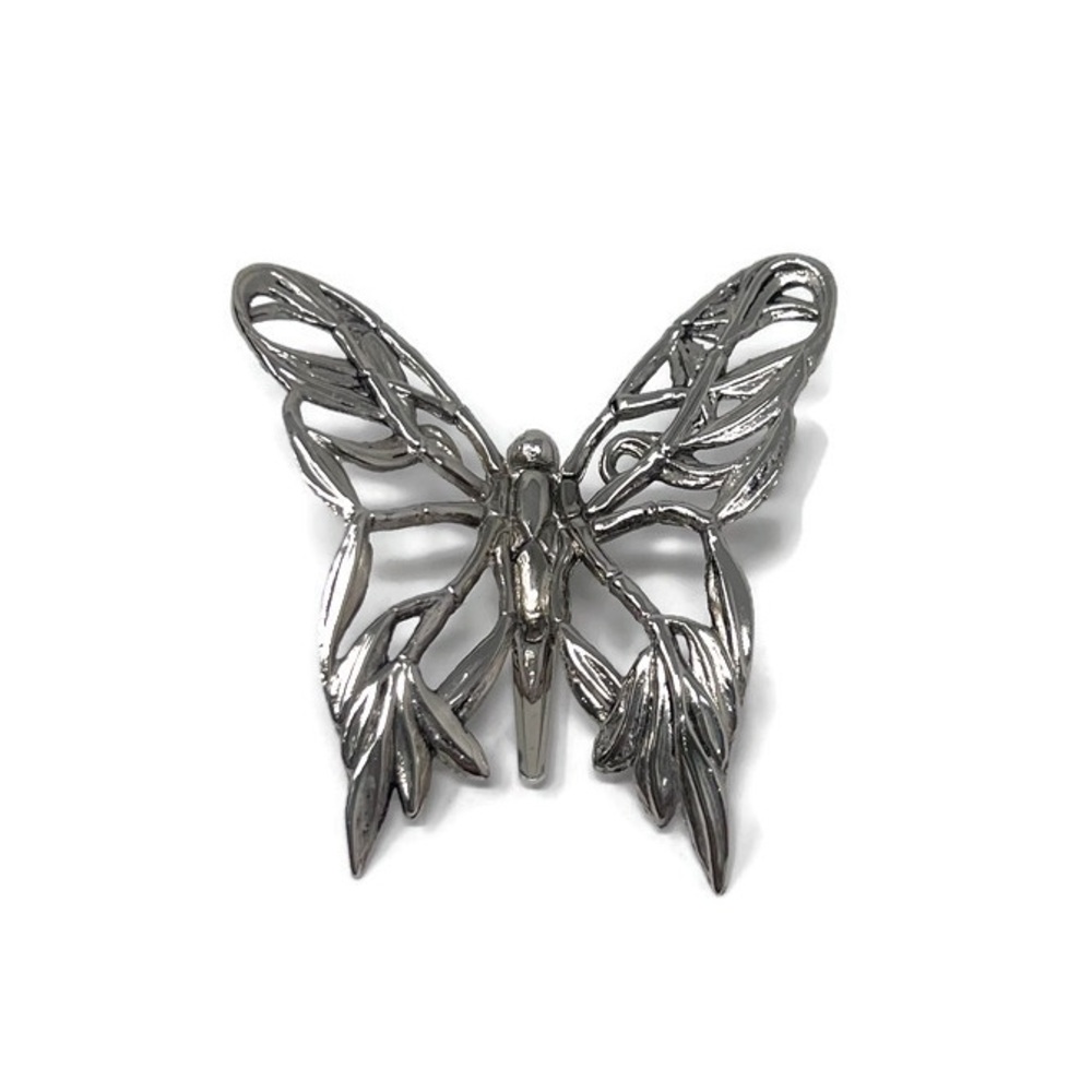 🦋John Hardy🦋Neiman Marcus Art Nouveau Silver Tone Butterfly Scarf/Hair Clip